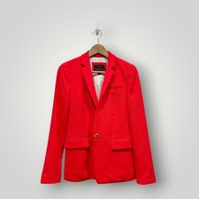J.Crew Regent Blazer Red Wool Blend Single Button Tailored Jacket Size 0