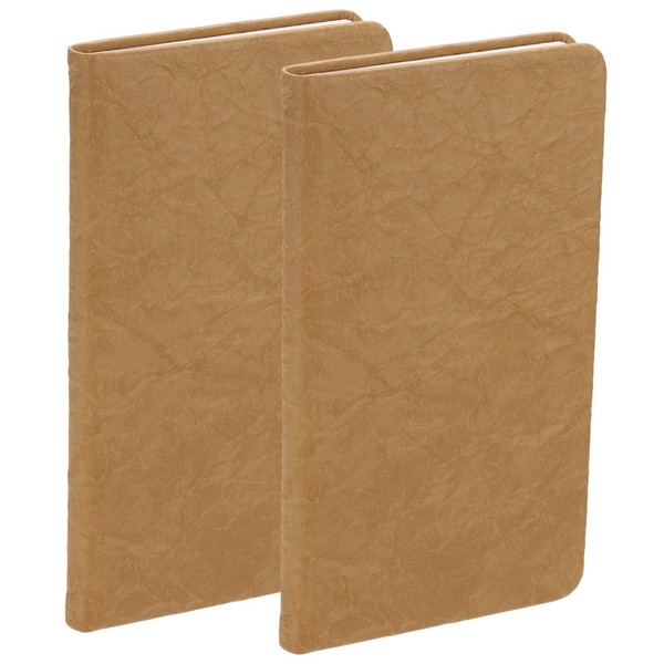 Notizbuch 2 StüCk 18X10Cm A6.80 Blatt Kunstleder Khaki-image