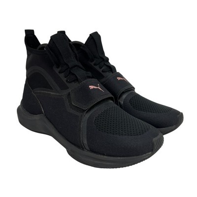 PUMA Ignite Shoes Womens Size 9 Black Mesh Mid Top Training Sneakers 190818 05