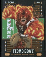 Bo Jackson Battle Arena Tecmo Bowl Fire Battlefoil - A Bear Bobby Hebert