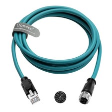 M12 X-Code 8 Pin Female RJ45 Ethernet Cable Cognex Keyence Basler Industrial 3m
