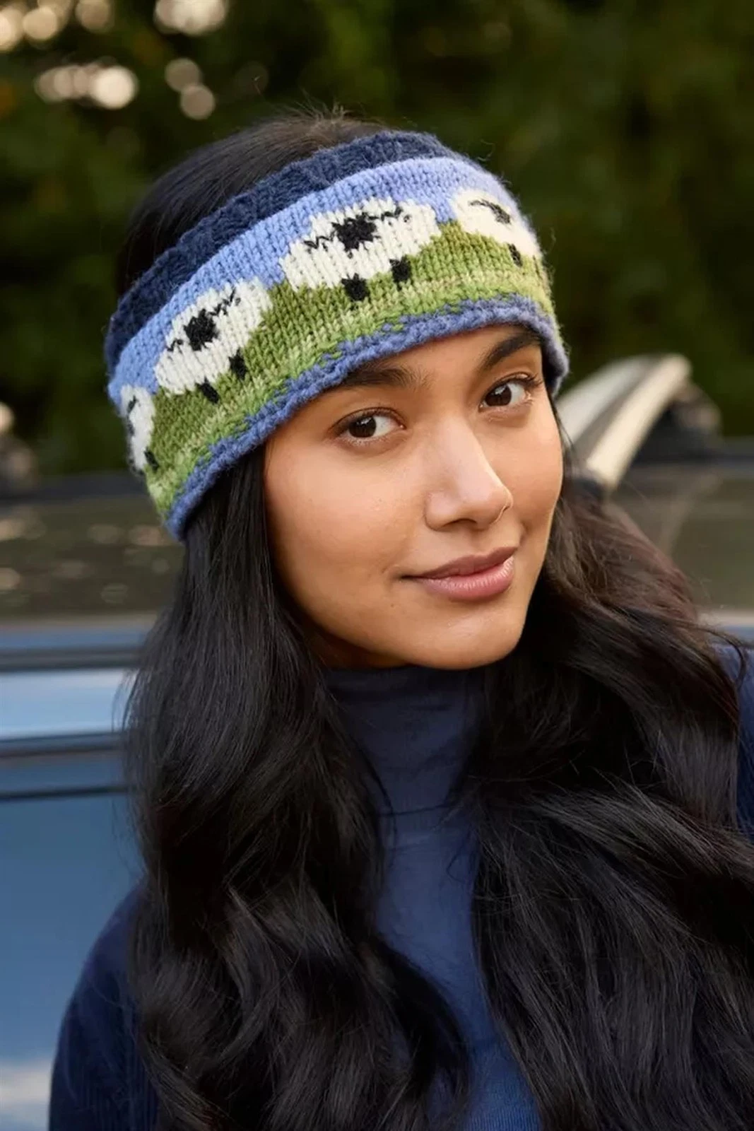 Pachamama Flock Of Sheep Headband 100% wool hand knit sheep lover gift