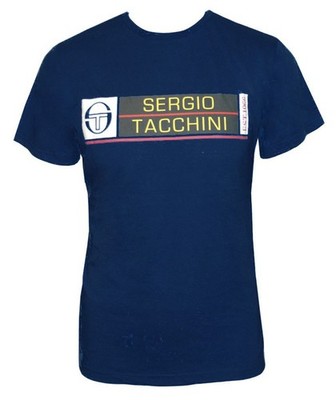 Sergio Tacchini Herren T-Shirt Chip Gr M Freizeit Kurzarm Shirt Sport Bekleidung