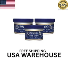 Wright's Silver Cleaner and Polish Cream - 8 Oz 3 PACK