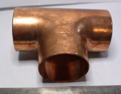 NIBCO 3"X3"X3" COPPER TEE FITTING 6-7/8" LONG 5-1/2" TALL 