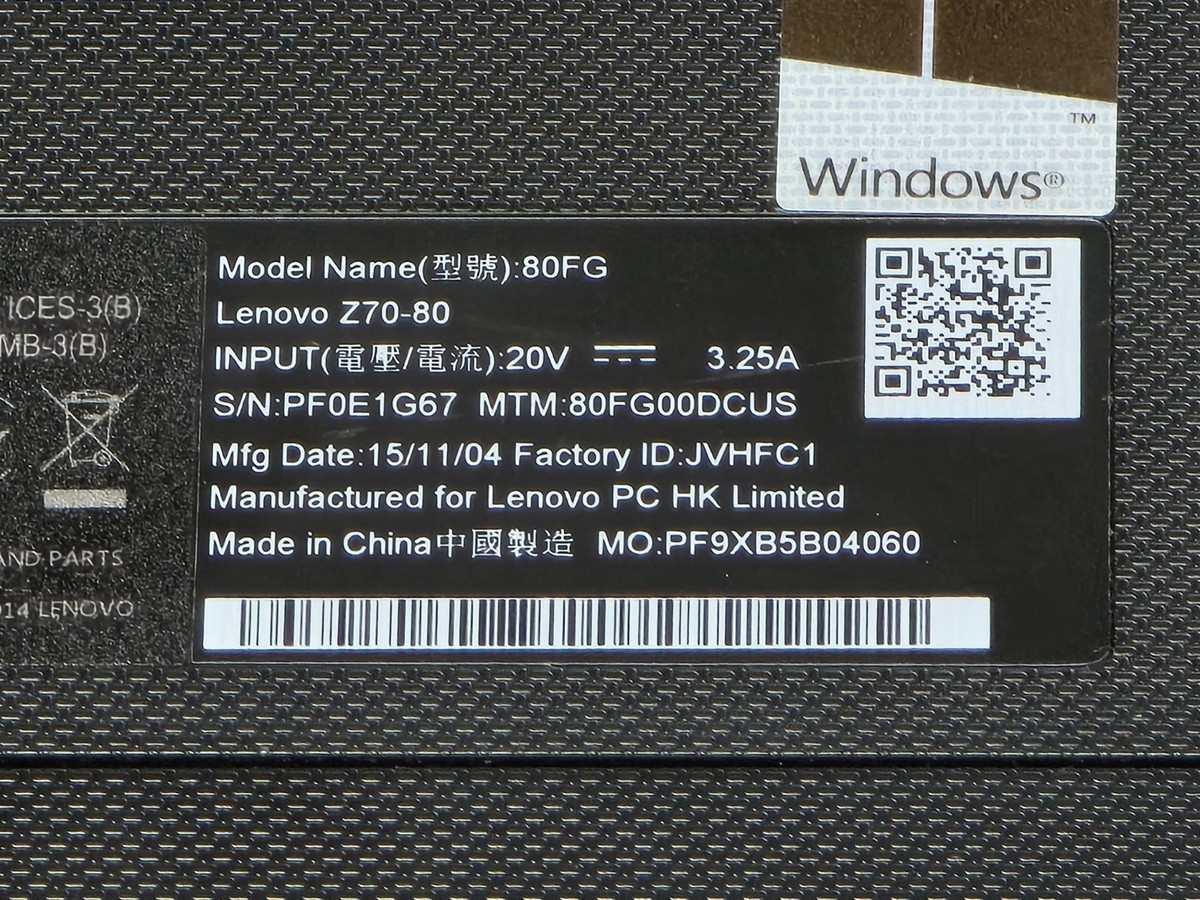 Lenovo Z70-80 17.3