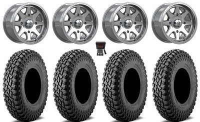 MSA Spark 14'' Wheels Polished 32'' Incursion A/T Tires Polaris Sportsman