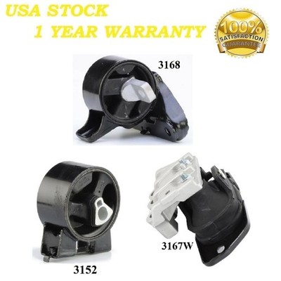 3 PCS MOTOR & TRANS MOUNT FIT 2009-2010 Chrysler Sebring 3.5L - Auto Trans