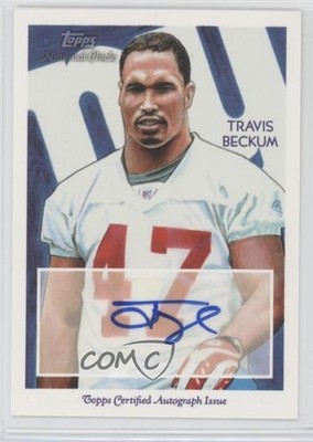 2009 Topps National Chicle Travis Beckum #NCA-TBE Auto g4q