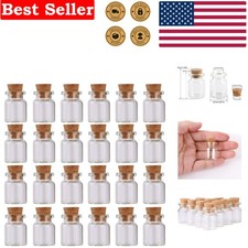 Creative 24pcs Mini Glass Vials with Corks - Perfect for Party Favors 5ml 