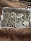 1964 Washington Quarters One Full Roll of 40 coins Circulated