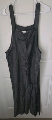 LulaRoe Juliet Chambray Jumpsuit Size M Black Overalls Soft NWT