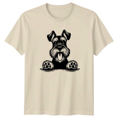 Schnauzer Hund Grafik Herren T-Shirt Damen Tee Tiere Unisex Oberteil