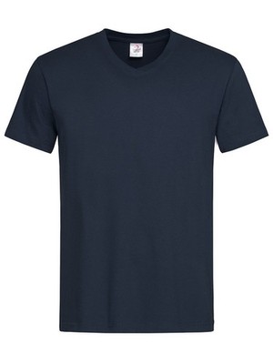 STEDMAN T-Shirt CLASSIC-T V-NECK Herren aus Kurzarm Jersey BLUE MIDNIGHT