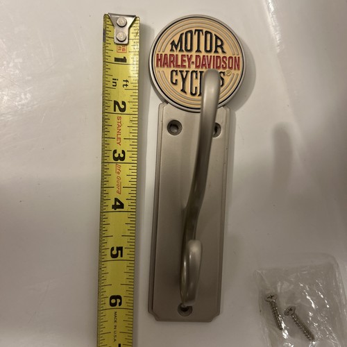 Harley-Davidson Motorcycles Double Coat Hook Brushed Nickel - Picture 4 of 5