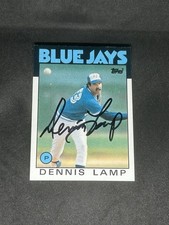 Dennis Lamp 1986 Topps #219 Toronto Blue Jays Auto Autographed Signed MLB Card