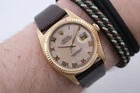 Vintage Rolex Men’s 16018 18k Gold Datejust AF MOP Dial 36mm Authentic