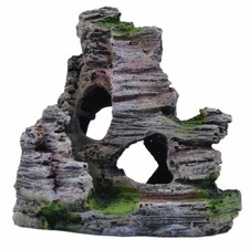 Mountain View Decor Rockery Landscape Rock Hiding Cave Tree Aquarium Ornament...