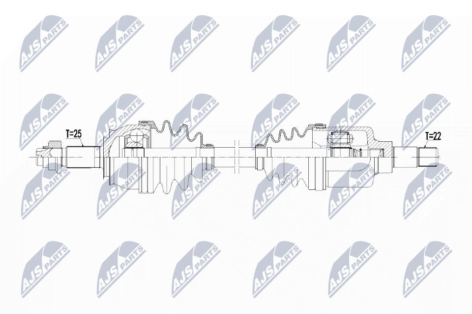 NTY NPW-CT-069 Drive Shaft for CITROËN,PEUGEOT - Image 9