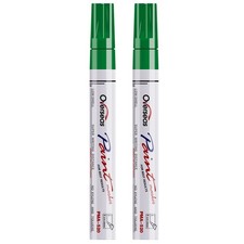 Permanent Green Paint 2 Pack Oil-Based Medium Tip Quick Dry Waterproof Markers