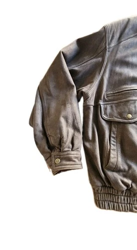 Vintage Roundtree & Yorke Mens XXL Brown Heavyweight Leather Zip-Up Coat!  image 4