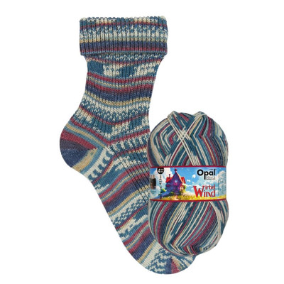 4-fädiges mehrfarbiges Sockenstrickgarn - Opal Wirbelwind
