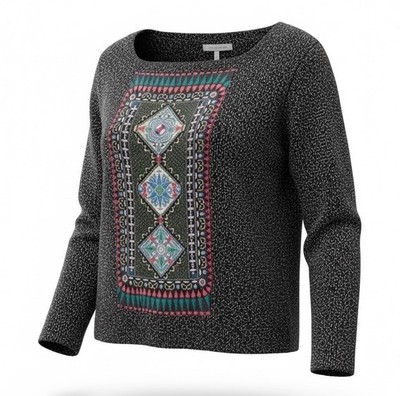 DESIGUAL Shirt Pullover SCHWARZ Langarm  Grösse XL