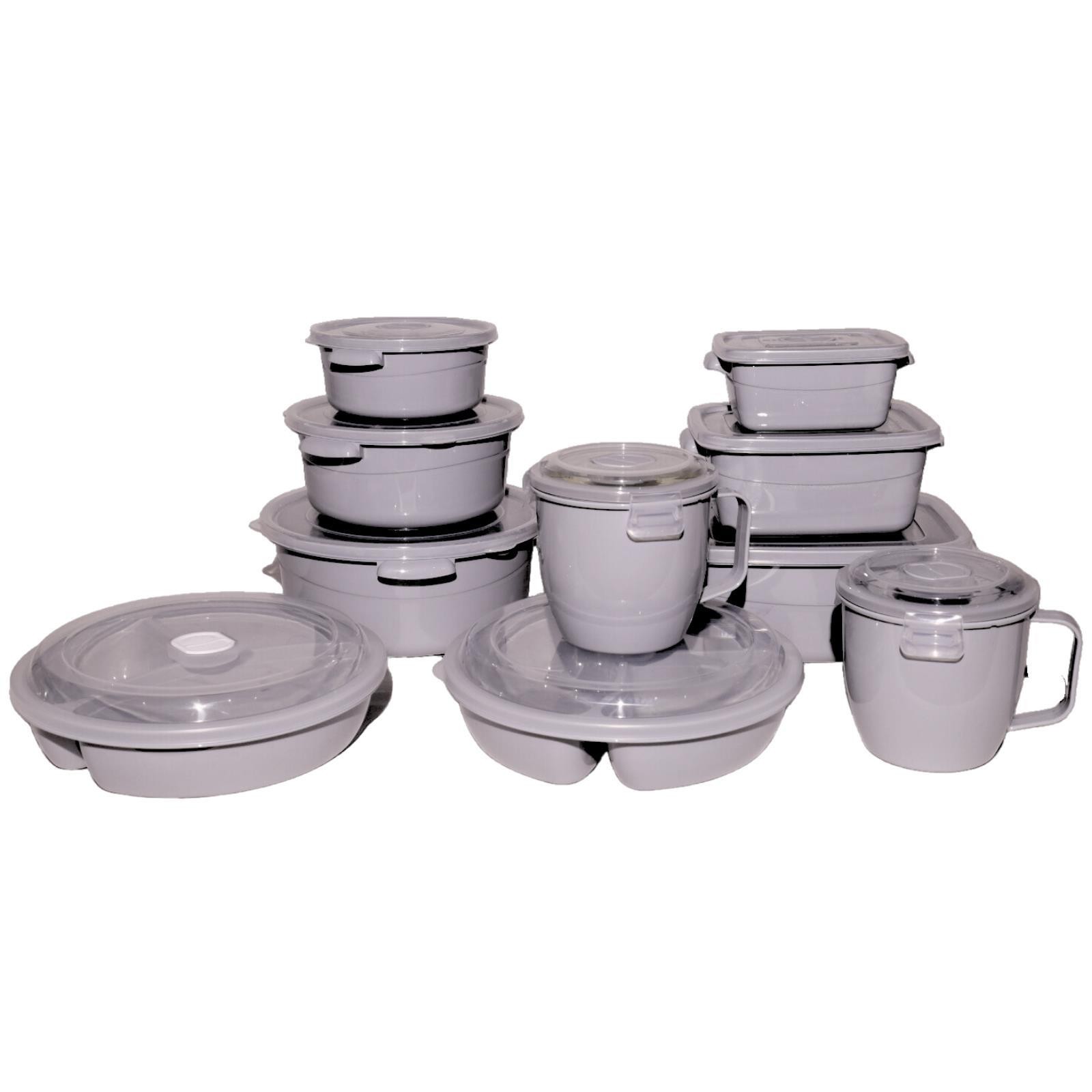 Mikrowellenteller mit Deckel Mikrowellen Töpfe Schüssel Geschirr Suppentopf Dose