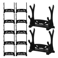 12pcs Household Swords Display Stands Swords Storage Holders (Black)