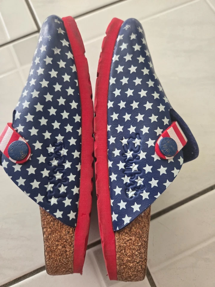 Birkenstock Birkis 美国国旗爱国波士顿木屐 13 — 第 4/4 张图片