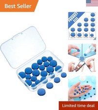 20 Pcs Billiard Pool Cue Tips Replacement Kit Pool Stick Tips with Storage Bo...