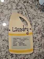 Wood Laundry Sign 12 X 6.5
