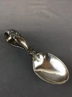 VTG Reed & Barton 1894 Sterling Silver "Cat & Ribbon" Curved Baby Infant Spoon