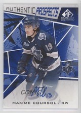 2021-22 Upper Deck SP Game Used CHL Edition Blue Maxime Coursol #16 Auto 4et