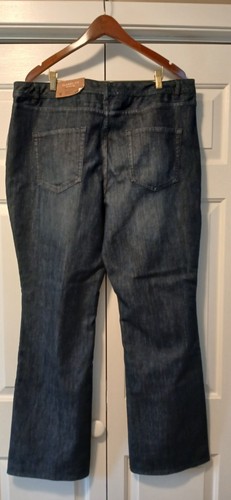 Neu mit Etikett Coldwater Creek Damengröße 18 klassische Passform Bootcut-Jeans dunkelblau Denim - Bild 2 von 7