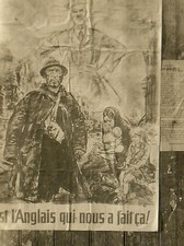 PR0PAGANDA! German Poster Ad Rallying Anti-English Senitment in Occupied France!