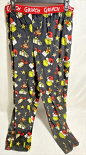Dr. Seuss Grinch Women's Lounge Pants w Pockets Soft Velour NEW