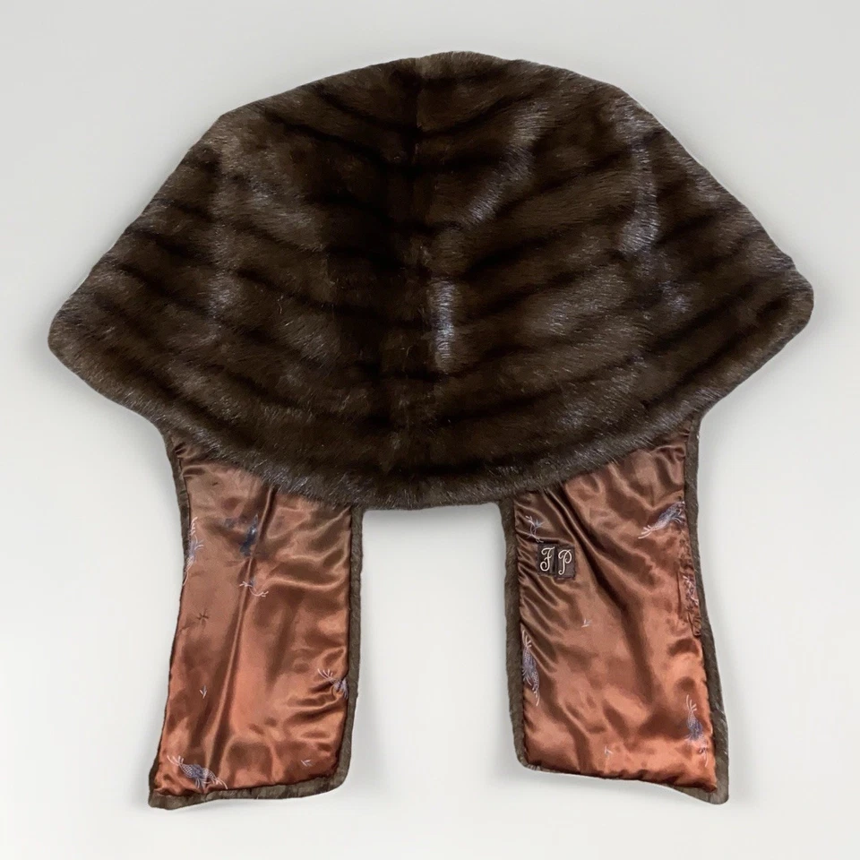 Vintage 1950’s Mink Fur Stole Shoulder Wrap Bolero Shrug 50s Shawl Mink Fur Coat - Image 4 of 4