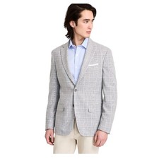 Tommy Hilfiger Mens Modern fit Sport Coat Blazer 38 R Grey Plaid Stretch
