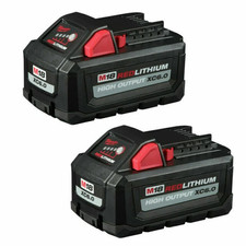 2 Pack New 18V Milwaukee 48-11-1865 6.0 AH Batteries M18 High output Battery US