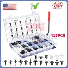 🔥 415PCS Car Retainer Clips Auto Fasteners Push Trim Clips Pin Rivet Bumper Kit