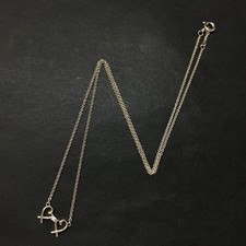 EGA TIFFANY&CO. Srebro 925 Podwójne kochające serce 1P Diamentowy naszyjnik/3CD0500