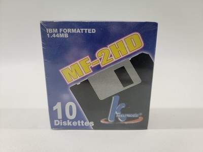 MF - 2HD Diskettes IBM Formatted 1.44 Khypermedia-10 Diskette s Brand New Sealed