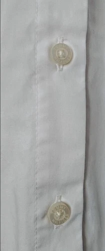 Tommy Hilfiger White Button Down Shirt Size M Roll Tab Long Sleeve Popover image 5