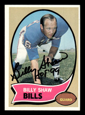 Billy Shaw Buffalo Bills 1968 Topps Football Auto HOF '99 #229 w/COA