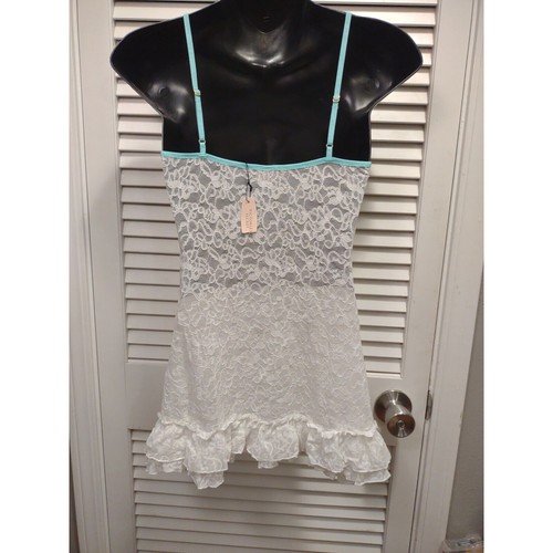 Victoria’s Secret Negligee Damen-Schlupfkleid weiß Spitze Netz Größe Small neu mit Etikett - Bild 5 von 9