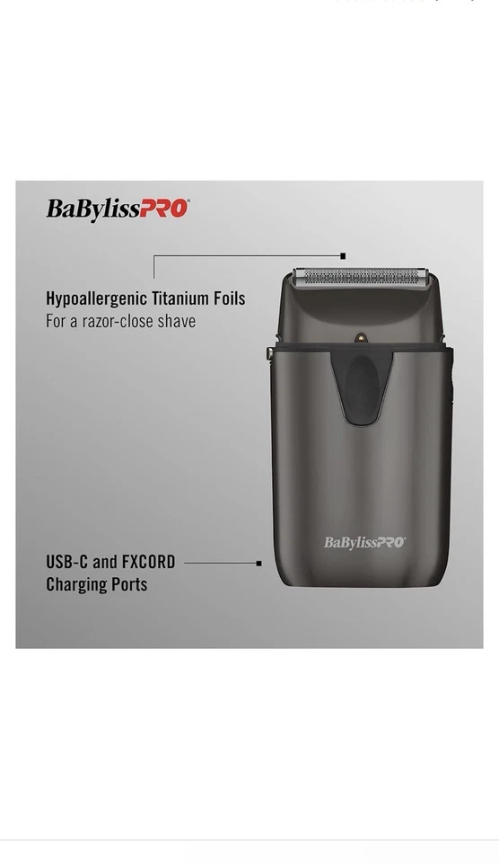BaBylissPRO UVFOIL UV-Disinfecting Metal Single Foil Shaver New Shipping - Image 3 of 4