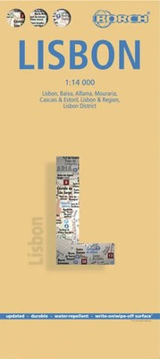 Borch Map Lissabon. Lisboa. Lisbon | (Land-)Karte | Mehrfarbendruck. Gefalzt
