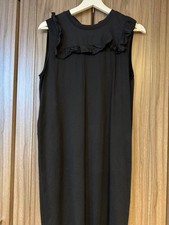 PRADA Sleeveless Dress Frills SizeM Size Black