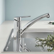 Grohe Start Eco Kitchen Sink Tap Quick Fix Low Spout